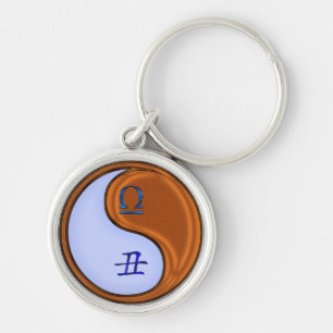 Libra & Wood Ox Keychain