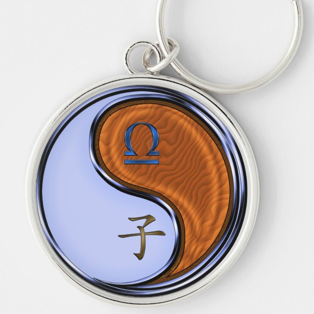 Libra & Wood Rat Keychain (Front)