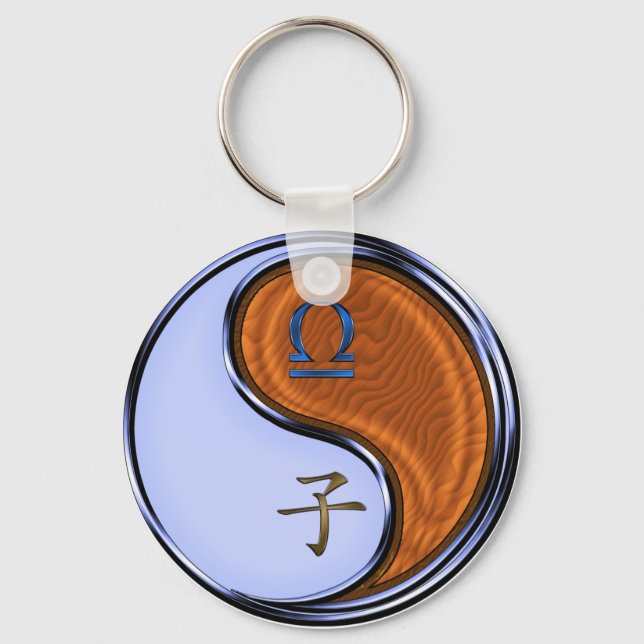 Libra & Wood Rat Keychain (Front)
