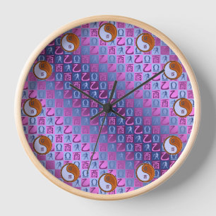 Libra & Wood Rooster Clock