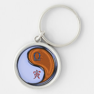 Libra & Wood Tiger Keychain