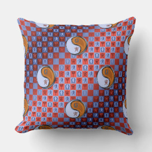 Libra & Wood Tiger Throw Pillow