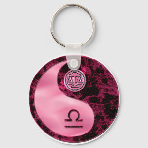 Libra Yin Yang Keychain