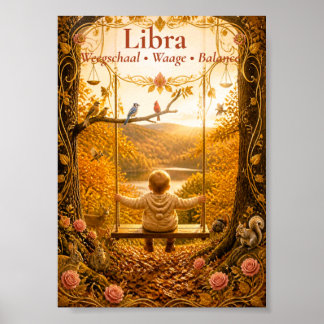 Libra Zodiac Art | Dreamy Astrology Collection Poster