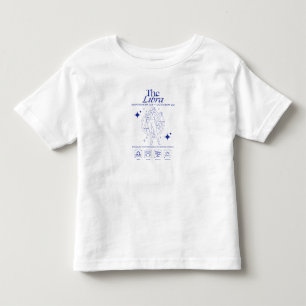Libra Zodiac Balance Astrology Line Art Toddler T-shirt