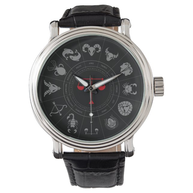 Libra Zodiac Birthday Gift Watch (Front)