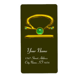 LIBRA ZODIAC BIRTHDAY Green Emerald Gold