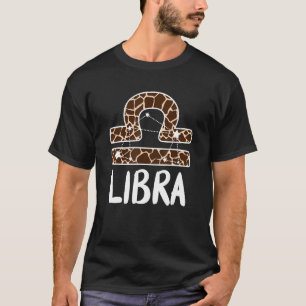 Libra Zodiac Birthday Leopard For Girls Women T-Shirt
