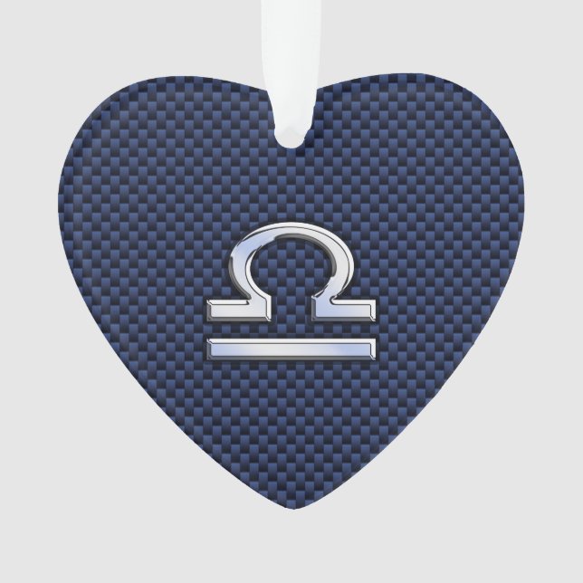 Libra Zodiac Connexion en fibre de carbone bleu (devant)