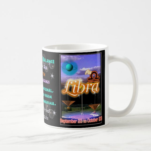Libra zodiac Cup or mug (Right)