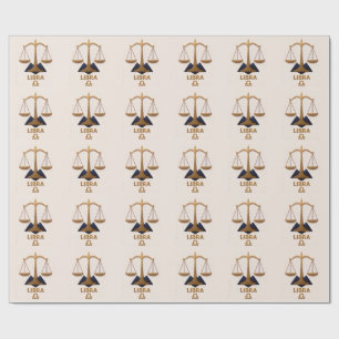 Libra Zodiac Decor Astrology Gift Wrapping Paper