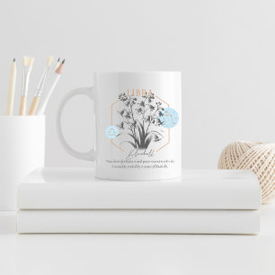 Libra Zodiac Floral Bluebell Astrology Gift  Coffee Mug