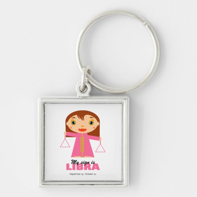 Libra Zodiac for Kids Keychain (Front)