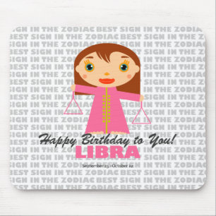Libra Zodiac for Kids Mouse Pad
