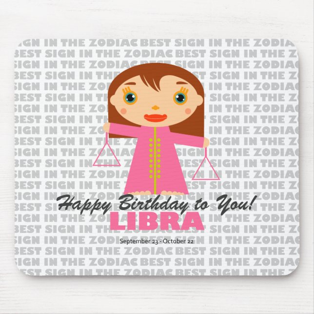 Libra Zodiac for Kids Mouse Pad (Front)