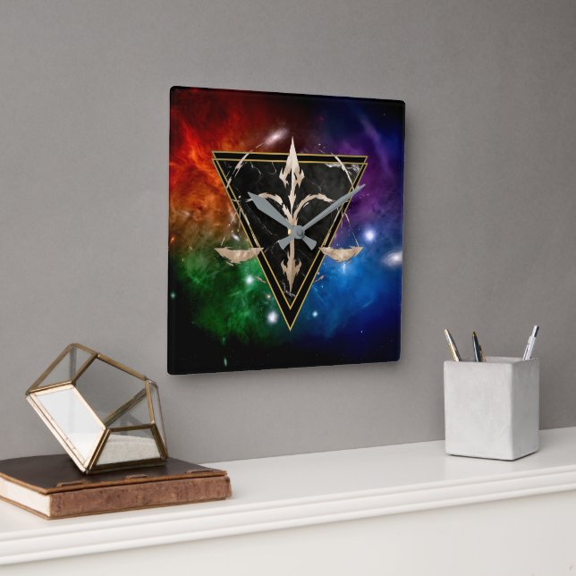 Libra Zodiac Gift Astrology Square Wall Clock (Office)