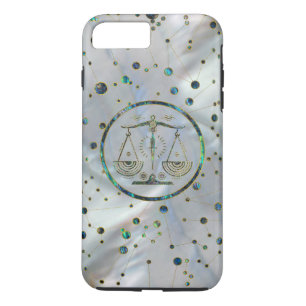 Libra Zodiac Gold Abalone on Constellation Case-Mate iPhone Case