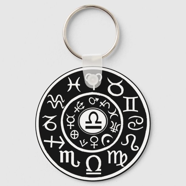 Libra - Zodiac Keychain (Front)