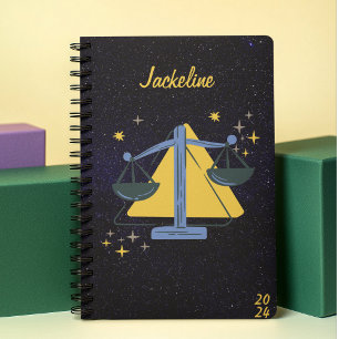 Libra Zodiac l Modern Galaxy Sky Star Calendar Planner