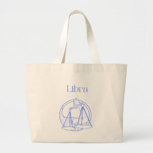 Libra Zodiac Large Tote Bag