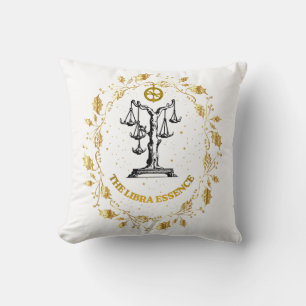 Libra Zodiac Luxury Aesthetic Stars Art Throw Pillow