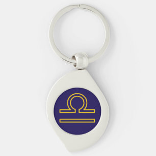 Libra Zodiac Metal Keychain