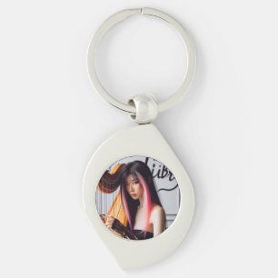 Libra Zodiac Musician Harp Keychain