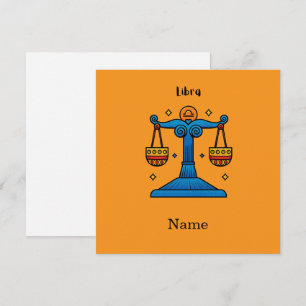 Libra Zodiac Retro Pop Art - Personalized Gift Thank You Card
