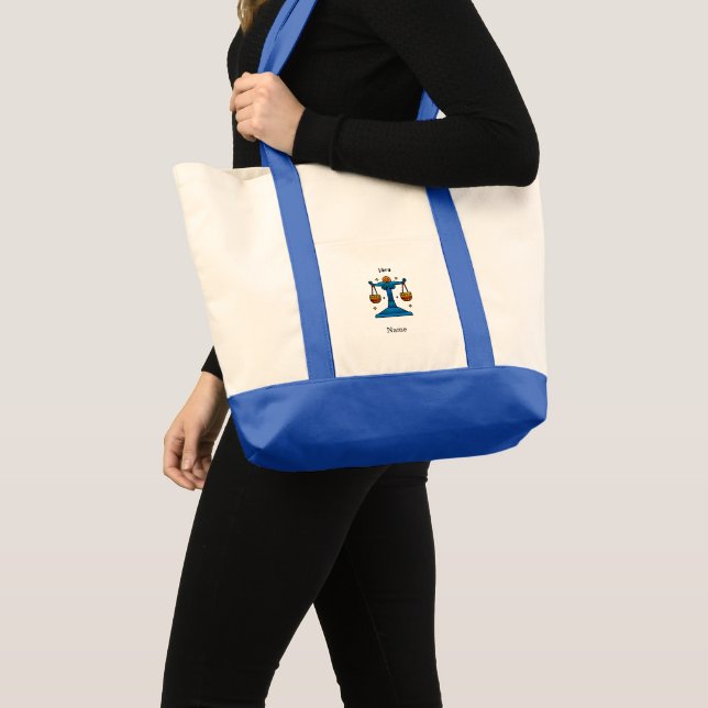 Libra Zodiac Retro Pop Art - Personalized Gift Tote Bag (Front (Product))