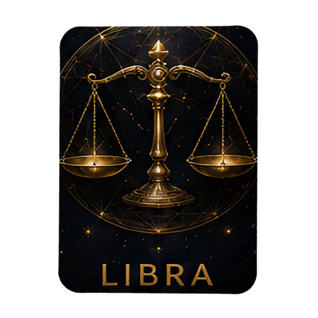 Libra Zodiac Scales Celestial Astrology Symbol Magnet (Vertical)