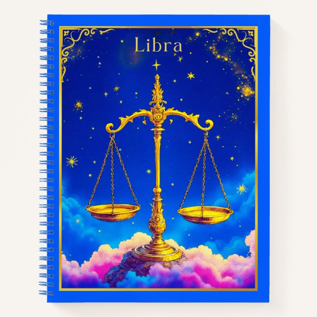 Libra Zodiac Scales in a Star-Filled Sky Journal  (Front)