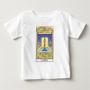 Libra Zodiac Sign Abstract Art Vintage Baby T-Shirt