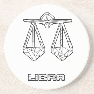 Libra Zodiac Sign Coaster
