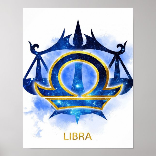 Libra Zodiac Sign- Funny Libra Zodiac Lover Gift Poster (Front)
