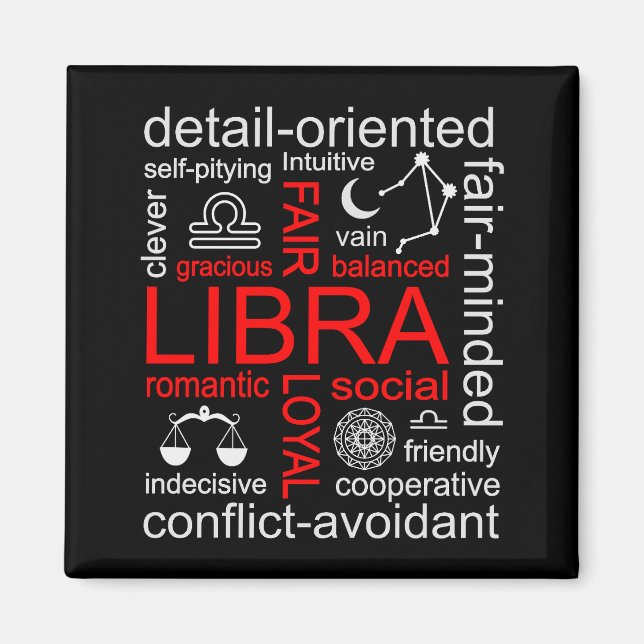 Libra Zodiac Sign Magnet (Front)