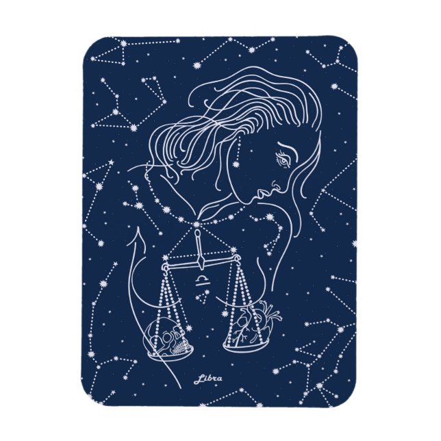 Libra zodiac sign magnet (Vertical)