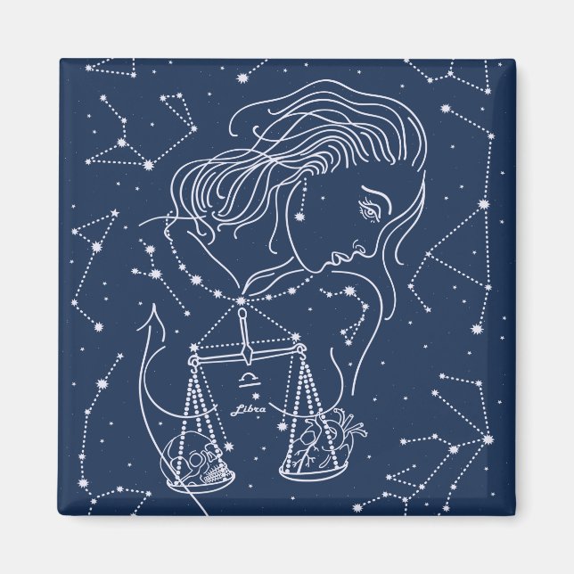 Libra zodiac sign magnet (Front)