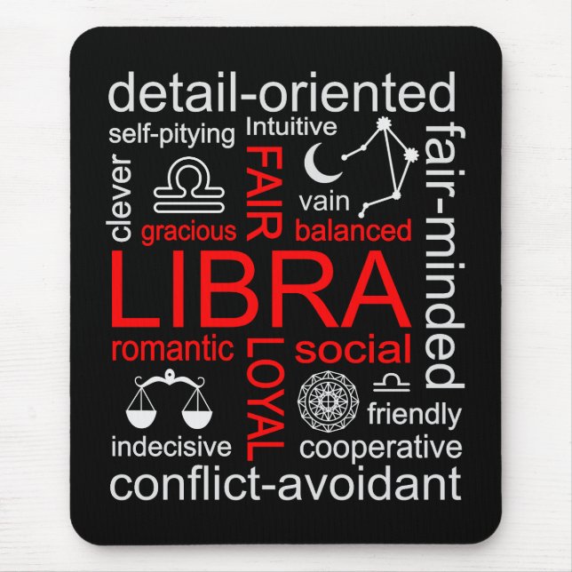 Libra Zodiac Sign Mouse Pad (Front)