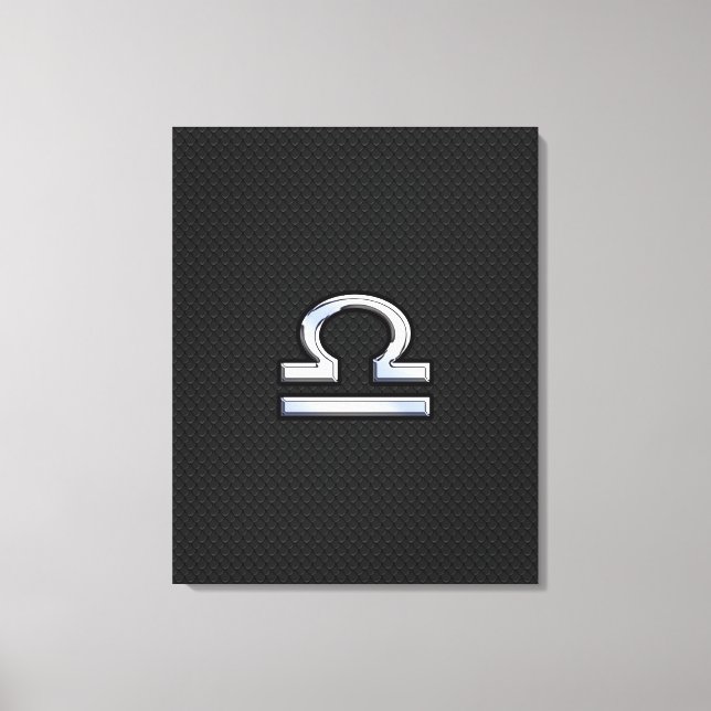 Libra Zodiac Sign on Black Snake Skin Decor (Front)