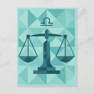 Libra Zodiac Sign Postcard