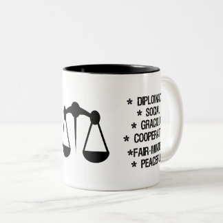 Libra Zodiac Sign ("the scale") Two-Tone Coffee Mug