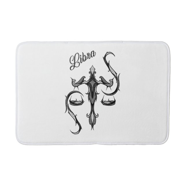 Libra Zodiac Symbol Bath Mat (Front)