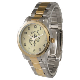 Libra Zodiac Symbol Black Numbers Watch