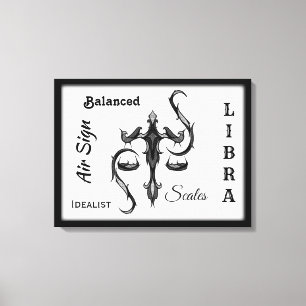 Libra Zodiac Symbol Canvas Print