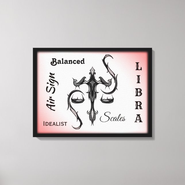 Libra Zodiac Symbol Canvas Print (Front)