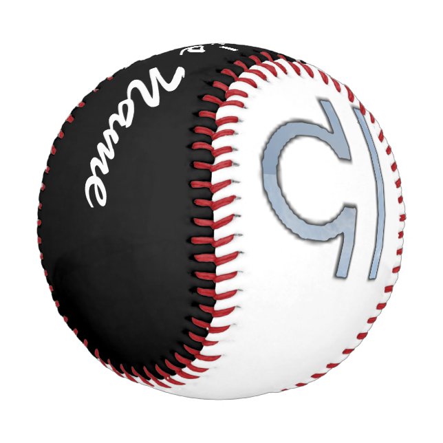Libra Zodiac Symbol Element by Kenneth Yoncich Baseball (Angled)