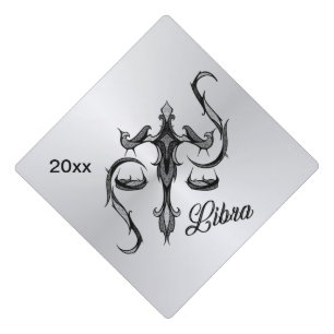 Libra Zodiac Symbol Graduation Cap Topper