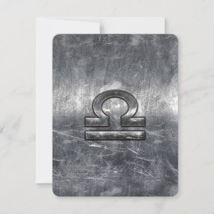 Libra Zodiac Symbol in silver grunge steel style
