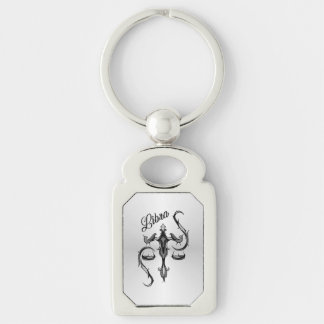 Libra Zodiac Symbol Keychain