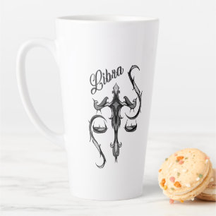 Libra Zodiac Symbol Latte Mug